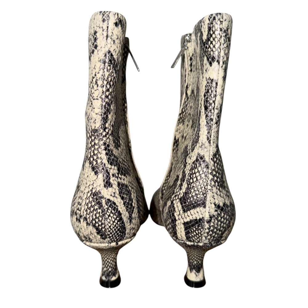 Marc Fisher LTD Iggy Boots Womens 9 Snake Print Leather Kitten Heel Booties - Picture 4 of 10
